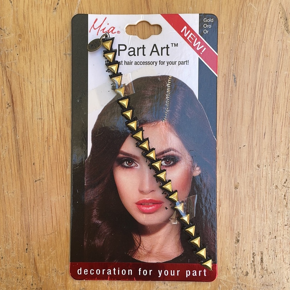 ⚜️Mia Beauty Part Art Gold and Black Studded Hair Accessory! NWT!